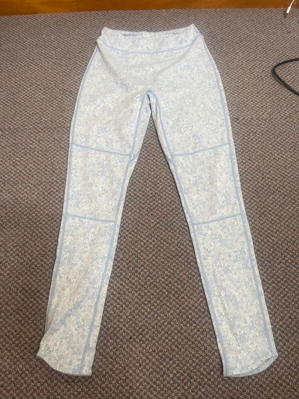 Gymshark Dry Moisture Management Fleur Texture Leggings Women's S Marbled Blue